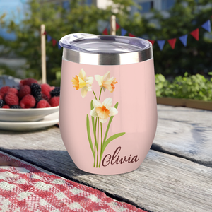 Personalized Flower With Name Wine Tumber Gift For Mom LM32 895375