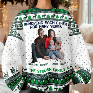 Custom Family Photo Annoying Each Other For Many Years Ugly Sweater TH10 894951