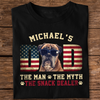 Custom Photo Dog - Dog's Dad The Man The Myth The Dealer American Flag Dad Shirt HA75 892440