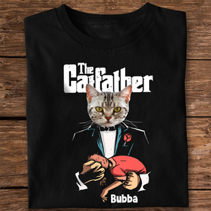Custom Cat Face Photo The Catfather Shirt Personalized Gift For Dad HO82 893848