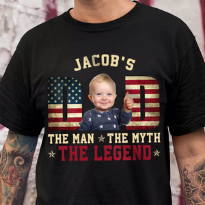 Custom Kid Photo - Dad, The Man The Myth The Legend Dad Shirt HA75 892416