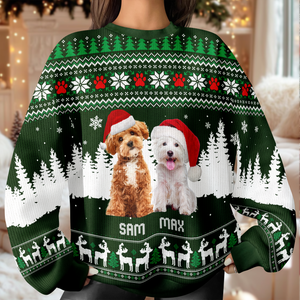 Custom Photo Dog Winter Ugly Sweater Gift For Dog Lovers HA75 897550