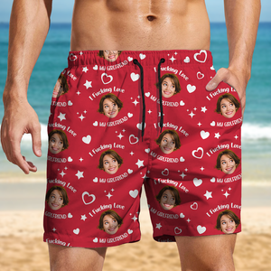 Custom Photo I Fking Love My Lover Beach Short For Couple TH10 892825