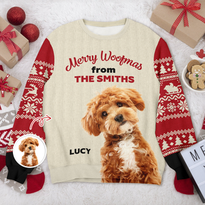 Custom Photo Merry Woofmas Ugly Sweater For Dog Lovers LM32 895579