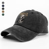 Custom Dog Photo Washed Denim Baseball Cap Vintage Style TH10 170387