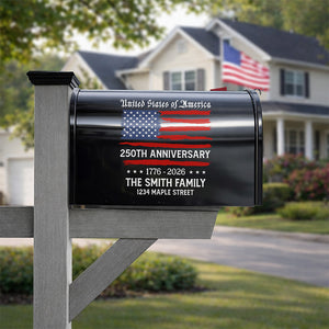Personalized USA 250th Anniversary Mailbox Decal HO82 901006