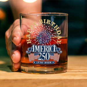America 250 Semiquincentennial Fireworks Celebration Whiskey Glass HO82 894612