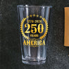 250 Years America Anniversary Print Beer Glass HA75 897426
