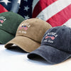 America 1776 - 2026 US Flag Washed Denim Baseball Cap HA75 897106