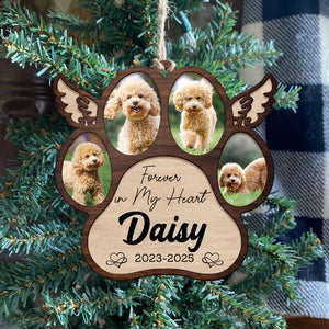 Personalized Pet Memorial Paw Wood Ornament HO82 894376