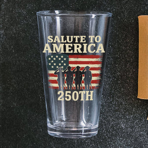 Salute To America 250th Veteran Beer Glass Happy America 250 Gifts CH07 896728