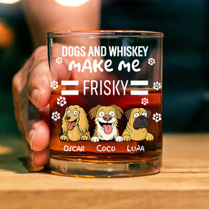 Personalized Funny Dog Make Me Friskey Whiskey Glass LM32 893367