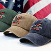 Personalized 250 Years USA Washed Cap with Embroidered American Flag, Patriotic Embroidered Baseball Cap HO82 901092