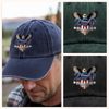 USA 250 Years Anniversary, Freedom Eagle 1776–2026 Washed Denim Baseball Cap HO82 902854