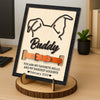 Custom Dog Ear Memorial 2-Layers Wooden Collar Frame LM32 893781