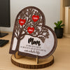 Personalized Family Tree Heart To The World You May Be One Person 2-Layered Wooden Plaque CH07 910774