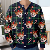 Custom Dog Photo Christmas Pattern Cardigan Christmas Gift HO82 900400