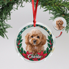 Custom Photo Christmas Glass Ornament For Dog Lovers HA75 897064