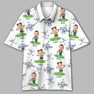 Custom Kid's Photo Best Dad By Par Polo Shirt HA75 892444
