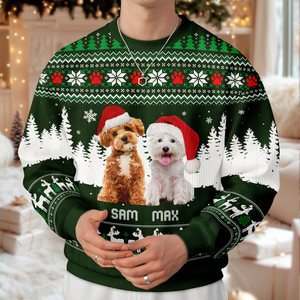 Custom Photo Dog Winter Ugly Sweater Gift For Dog Lovers HA75 897550