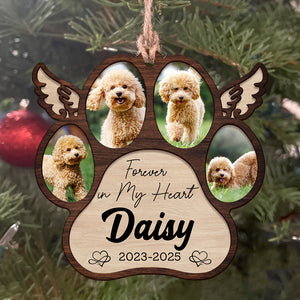 Personalized Pet Memorial Paw Wood Ornament HO82 894376