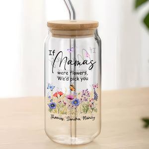 Personalized If Grandmas Were Flowers I'd Pick You Mother's Day Glass Can With Lid LM32 893295