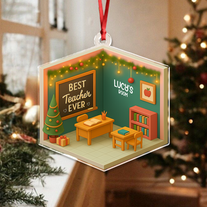 Personalized 2D Flat Acrylic Ornament Christmas Gift for Dental, Nurse, Teacher, Police LM32 895053