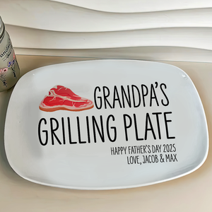 Daddy's Grilling Plate Platter Personalized Gift For Father's Day, BBQ Lovers HO82 894004