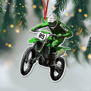 Personalized Gift Dirt Bike Christmas 2025 Acrylic Ornament For Biker LM32 895443