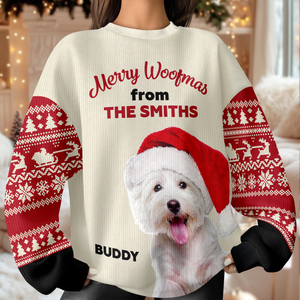 Custom Photo Merry Woofmas Ugly Sweater For Dog Lovers LM32 895579