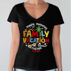 Personalized Family Vacation 2025 Making Memories Together Dark Shirt LM32 893811