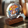 Custom Photo and Name Christmas Dog Cat Round Acrylic Frame Block CH07 899020