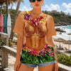 Personalized Women's Bikini Funny 3D Shirt Beach Vacation Clothes HA75 921834