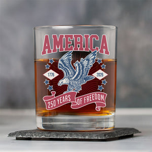 America 1776 - 2026 250 Years Of Freedom Whiskey Glass HA75 897022
