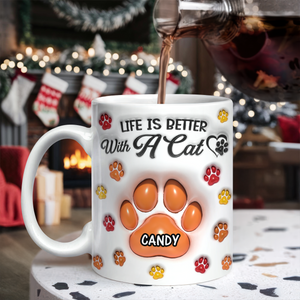 Life Is Better With Paws - Personalized 3D Mug LM32 895007