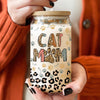 Custom Photo Leopard Pet Mom Mother's Day Glass Can With Lid TH10 892523