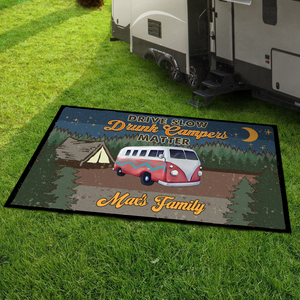 Personalized Retro Camping Patio Rug Gift For Family Love Camping CH07 896196