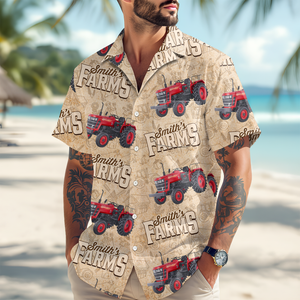 Custom Tractor Photo Hawaiian Shirt Gift For Farmer CH07 895794