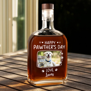 Custom Dog Cat Photo Happy Pawther’s Day Whiskey Bottle HA75 892534