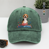 Custom Photo Dog Bless America Washed Denim Baseball Cap HO82 902846