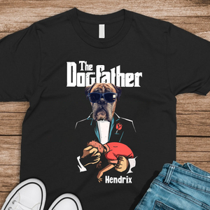 Custom Dog Photo The Dogfather Shirt Personalized Gift For Dog Dad HO82 893868