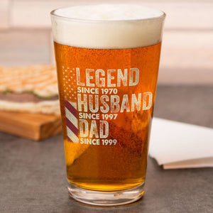 Personalized Legend Husband Dad Grandpa Print Beer Glass TH10 892941