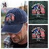 Custom Photo Even My Dogs Love USA 250 Washed Denim Baseball Cap HO82 894720