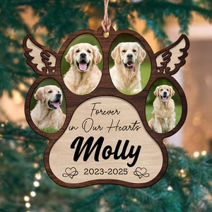 Personalized Pet Memorial Paw Wood Ornament HO82 894376