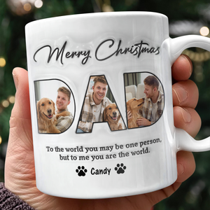 Custom Photo Merry Christmas 3D Inflated Effect Mug For Dad TH10 894315