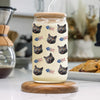 Custom Dog Cat Pet Photo With Icon US Flag Glass Can With Lid Gift for Pet Lovers HA75 920330