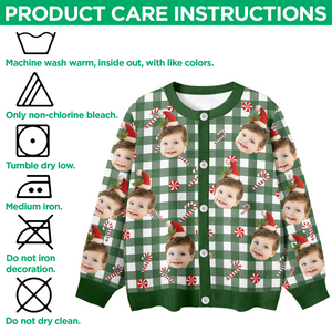 Custom Face Photo Christmas Pattern Cardigan Christmas Gift HO82 900398