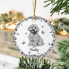 Personalized Dog Lover Toile De Jouy Vintage French Style Ceramic Ornament HA75 897090