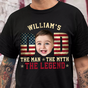 Custom Kid Photo - Dad, The Man The Myth The Legend Dad Shirt HA75 892416