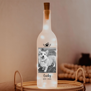 Custom Photo When You See Me In Your Dream Dog Memorial Bottle Lamp LM32 893163